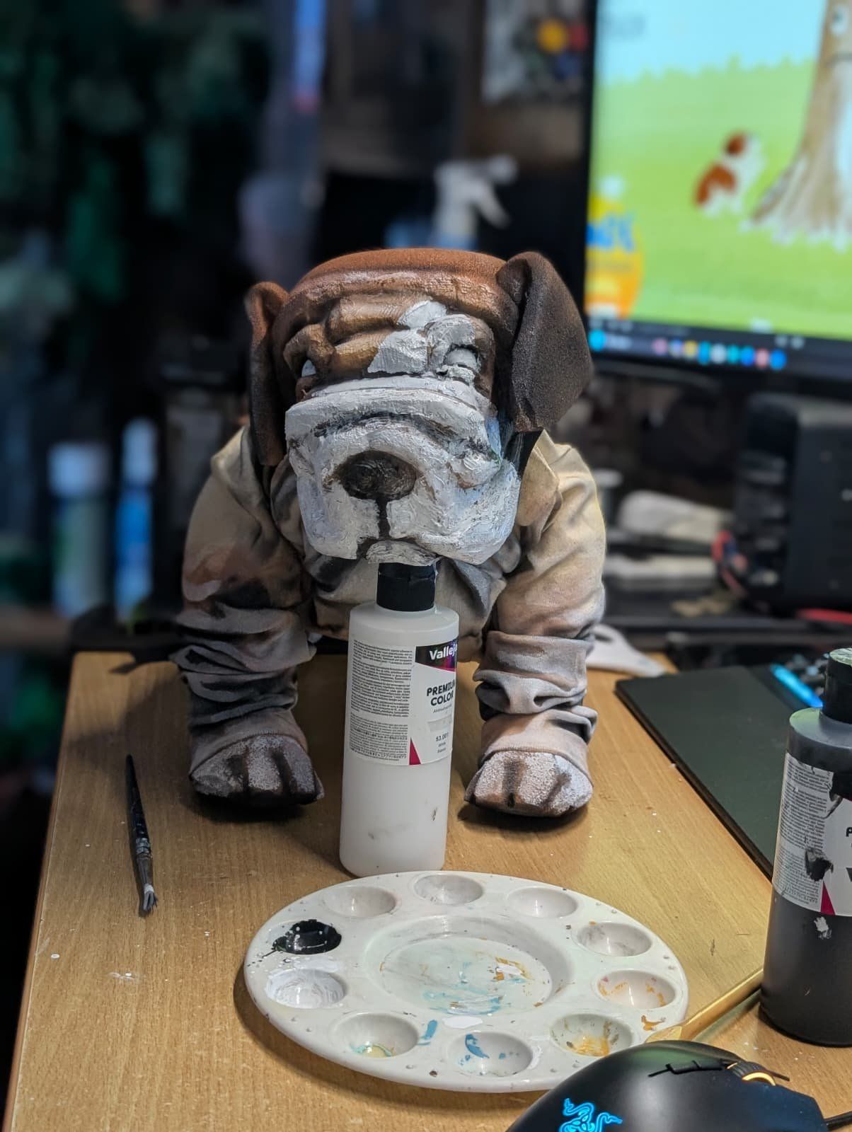Polly’s face, with the same silicone and acrylic mix as Oakley.