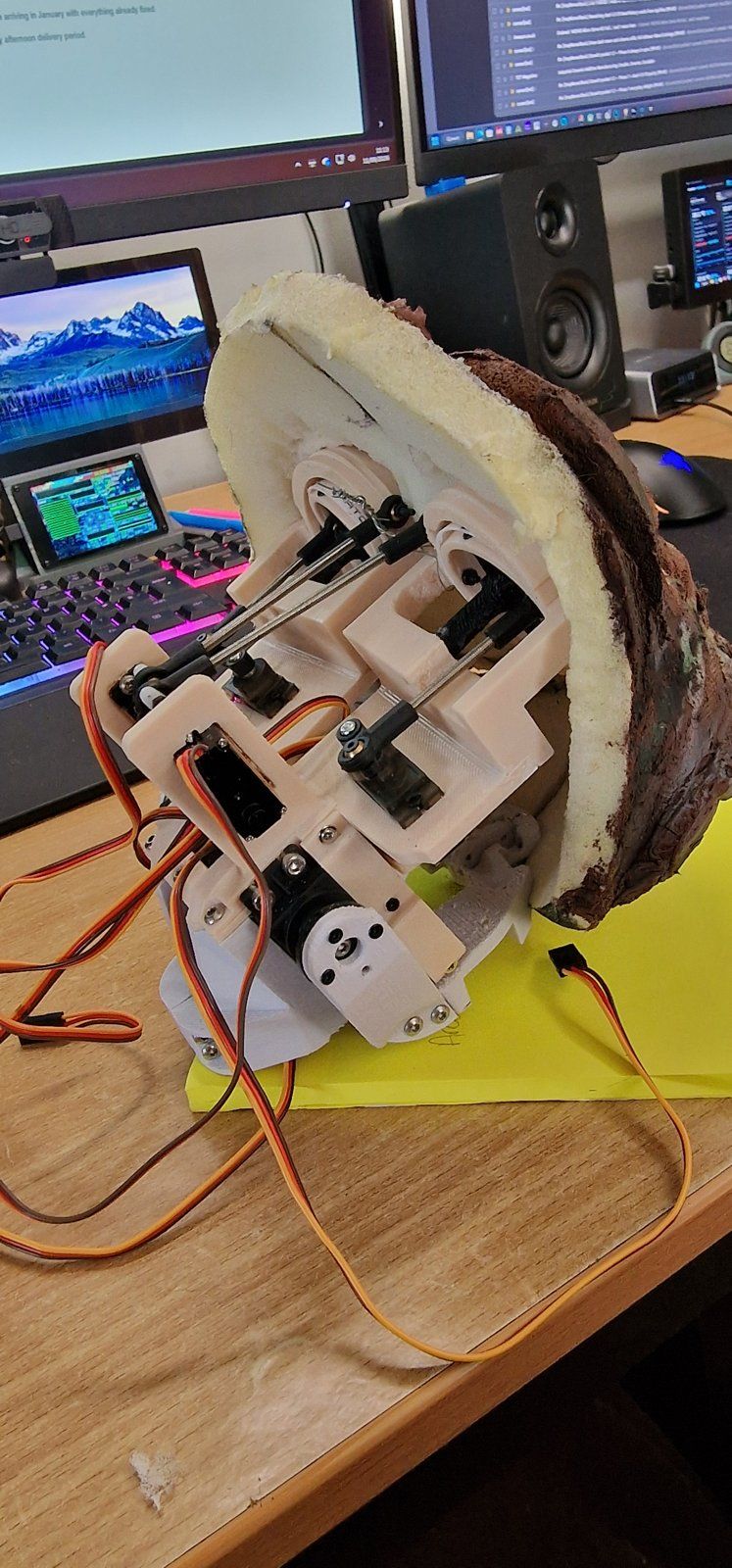 Fitting the mechanism behind a face.